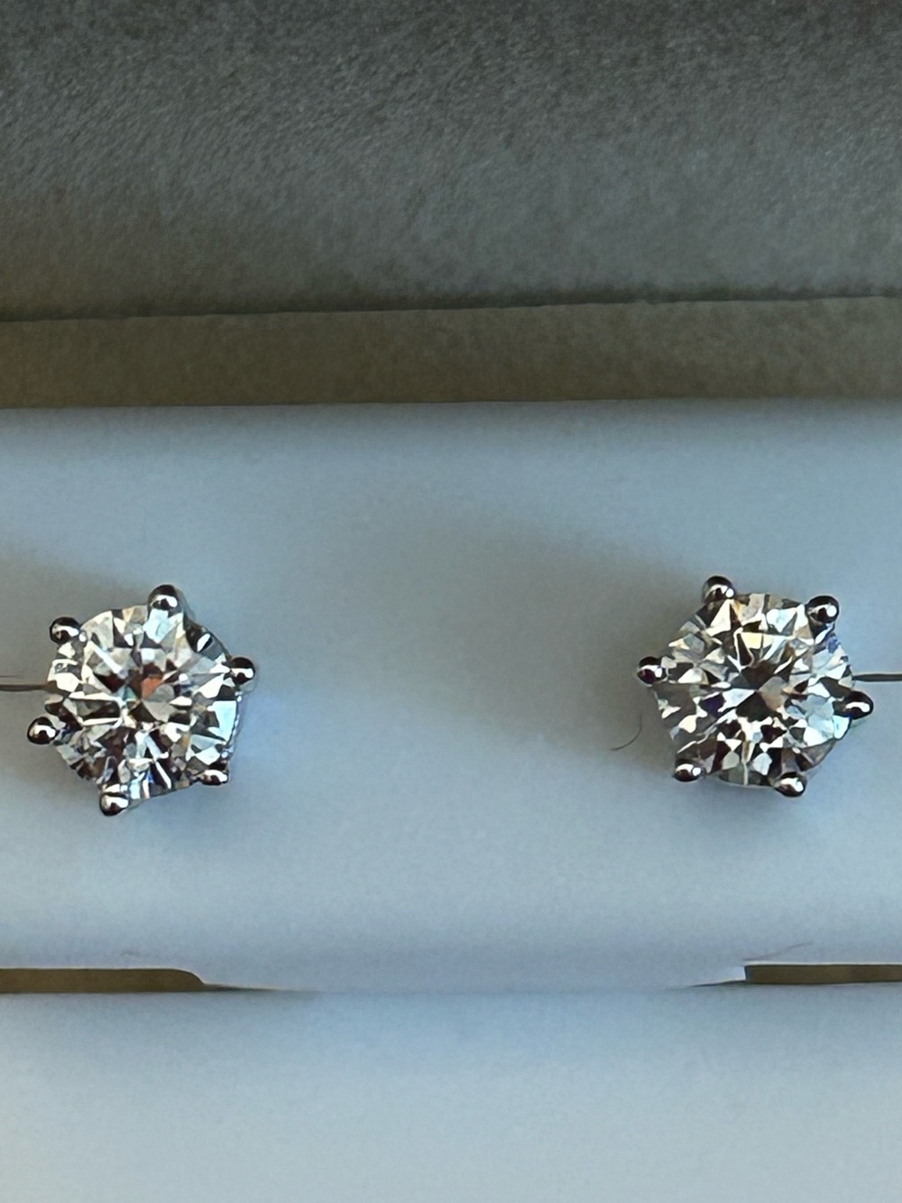 Brilliant White 1.00CTW Moissanite Stud Earrings in 925 Sterling Silver